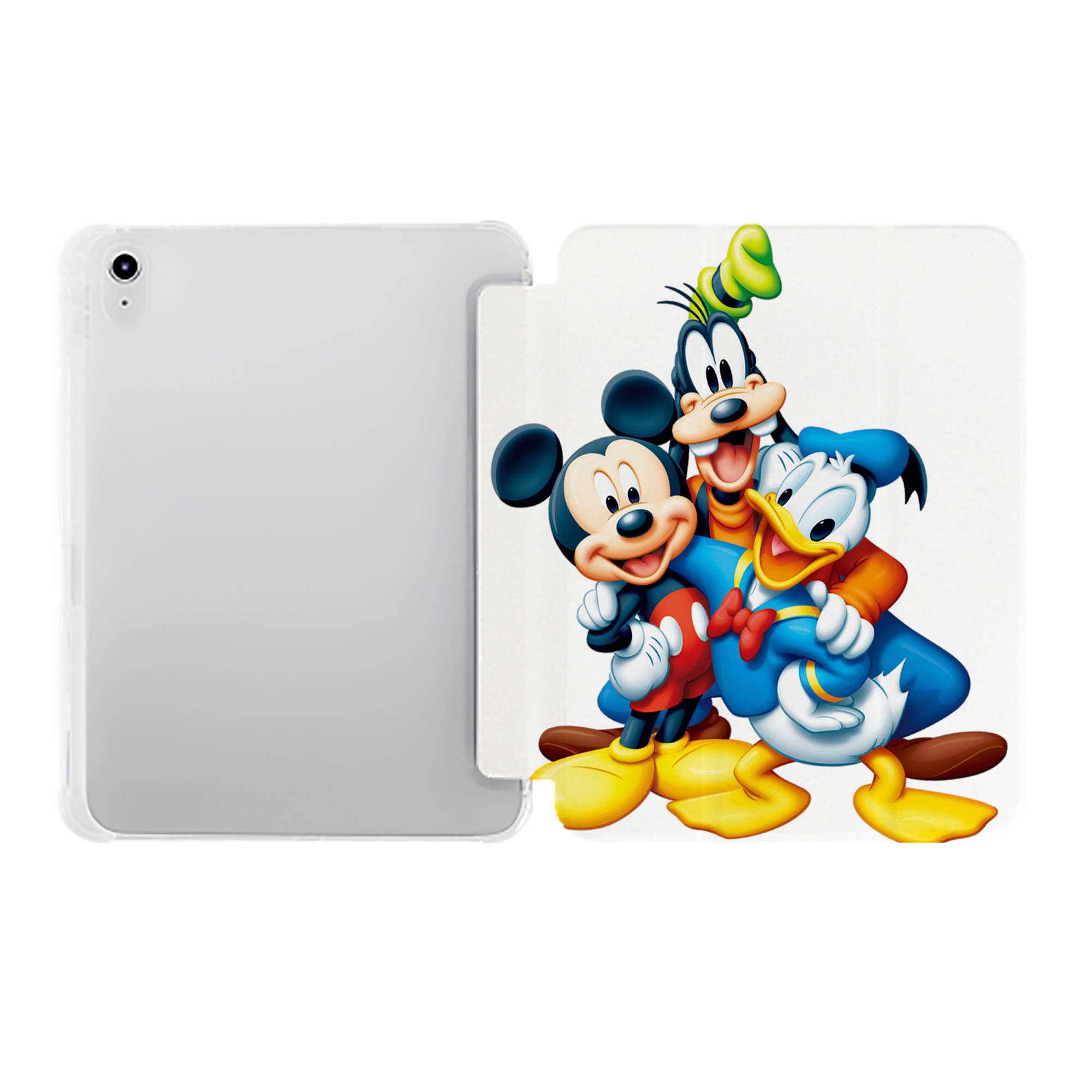 （画像用） ミッキーマウス Mickey Mouse IPad ケース ペン収納付き 三つ折りスタンド PUレザー×シリコン 対応機種9.5/10.5/10.9インチ